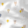 Printed Double Gauze ALAIN White / Yellow